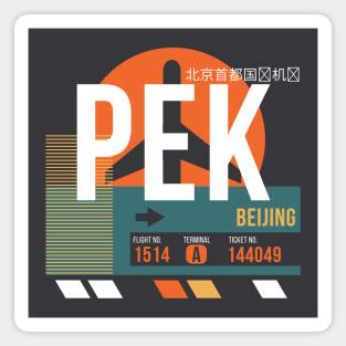Beijing (PEK) Airport Code Baggage Tag Magnet